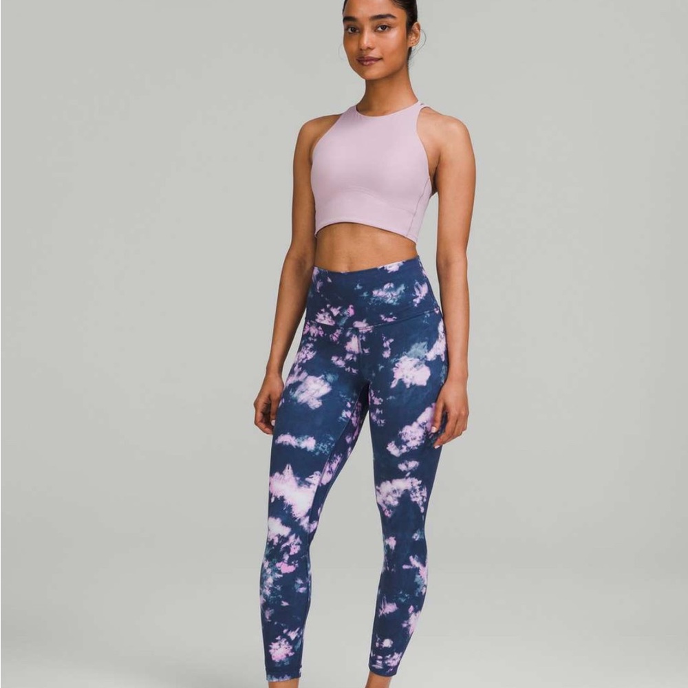 lululemon athletica High-Rise Tie-Dye Leggings in Pink and Navy size 2